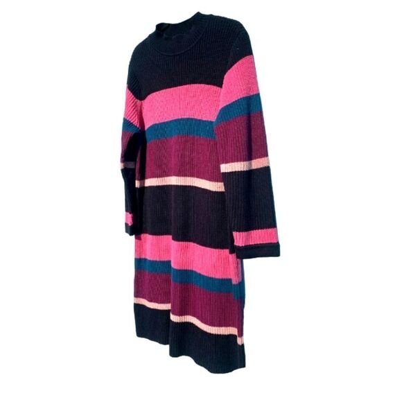 TORRID Plus Size -Multi Color Stripe Mock Neck Sweater Dress 1X - Picture 6 of 16